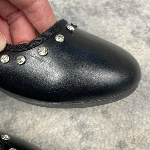 New Steve Madden JRea Crystal Embellished Mary Jane Ballet Flats Black Sz 5 Girl - Picture 6 of 15